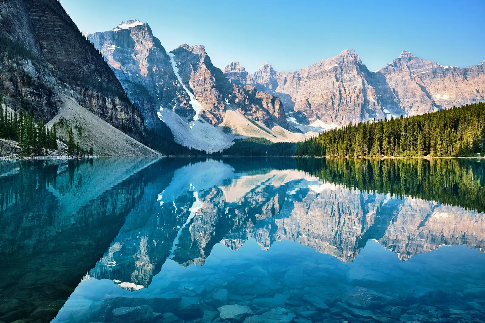 Moraine Lake and the Valley of the Ten Peaks in Banff National Park